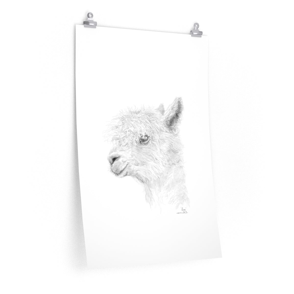 LISA Llama- Art Paper Print