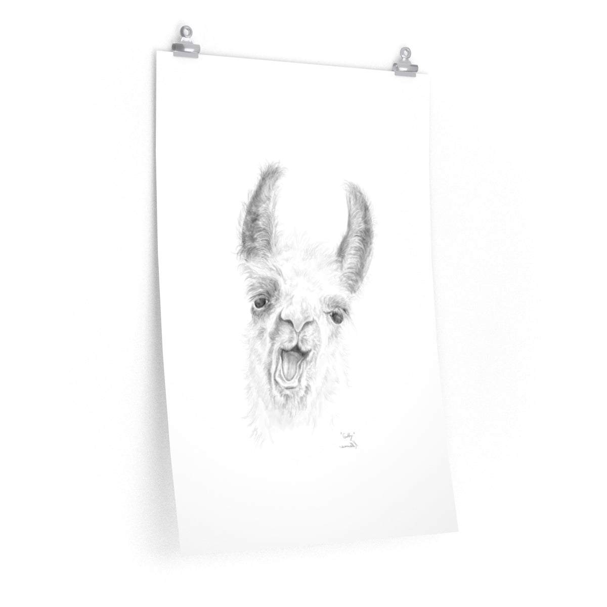 Gabby Llama- Art Paper Print