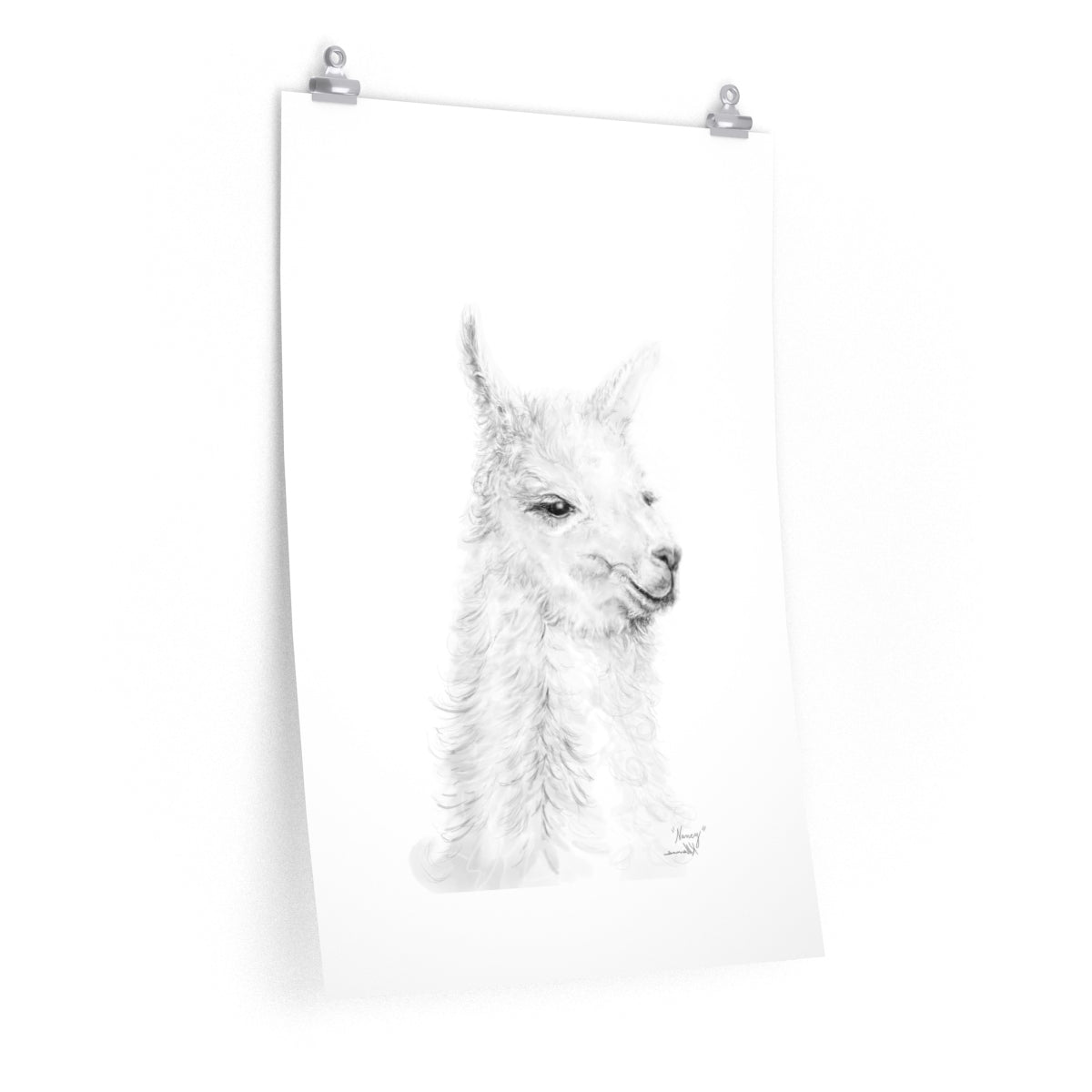 NANCY Llama- Art Paper Print