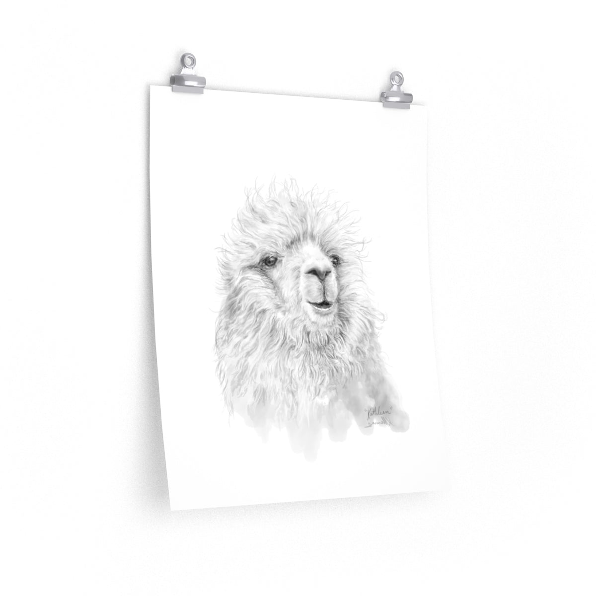 KATHLEEN Llama- Art Paper Print
