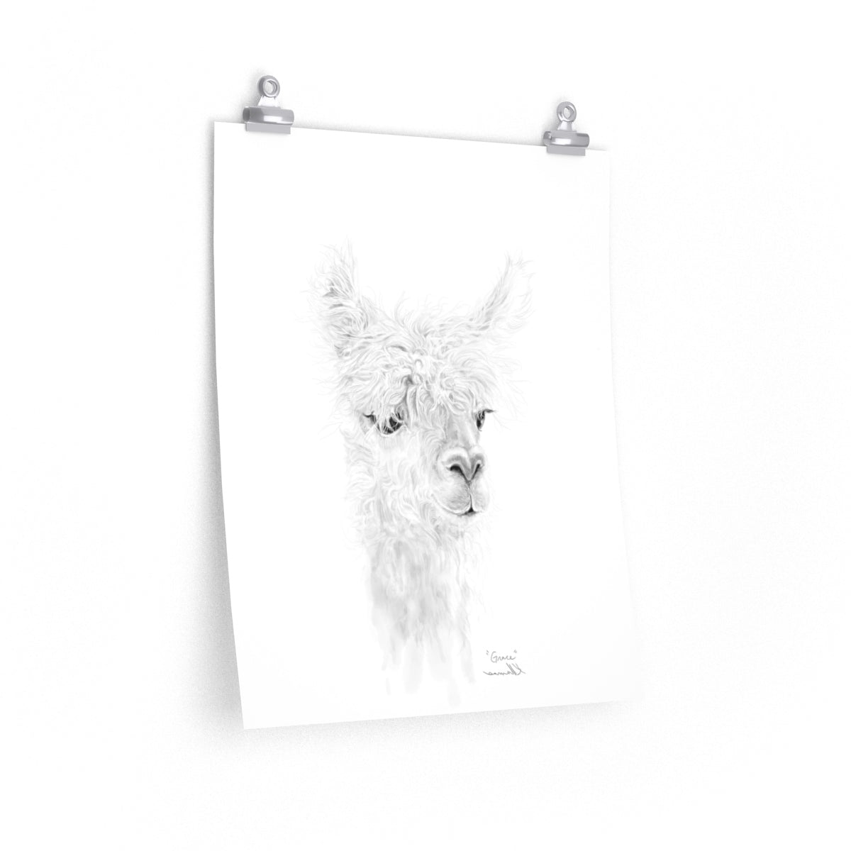 GRACE Llama- Art Paper Print
