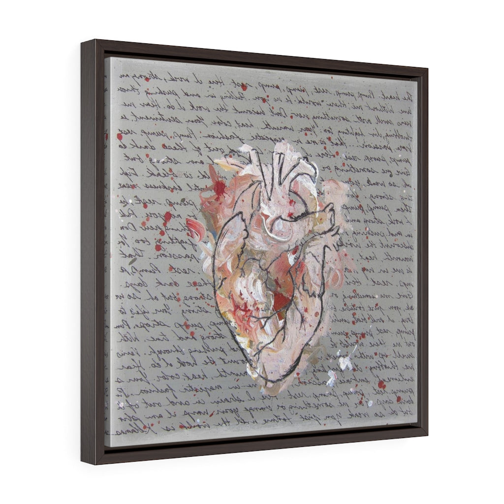 Square Framed Art Print | Lullaby: Heart