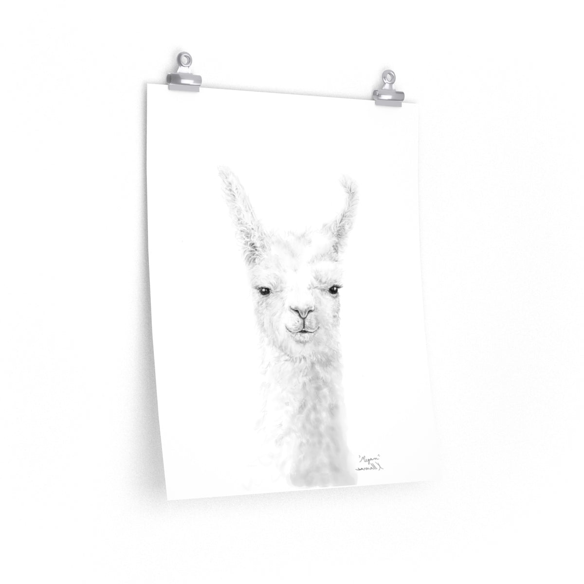 MEGAN Llama- Art Paper Print