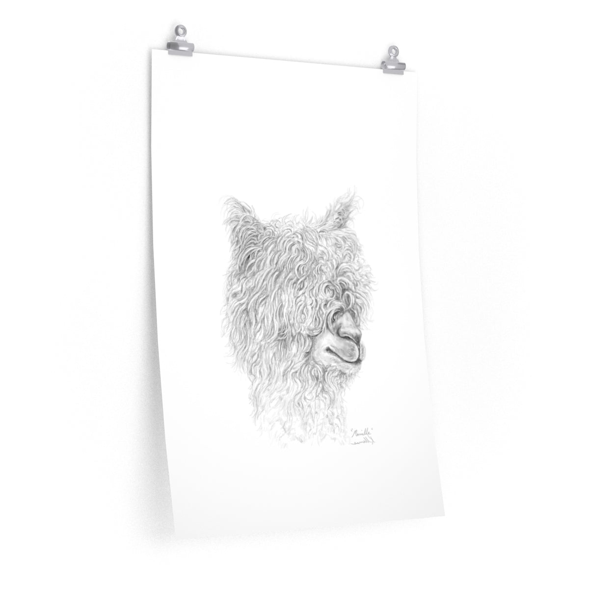 MARIELLE Llama- Art Paper Print