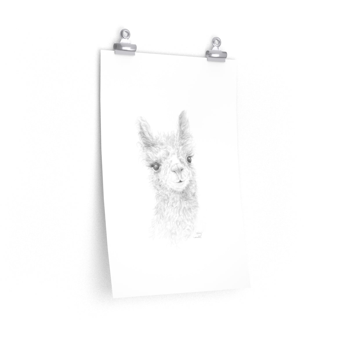 MELODY Llama- Art Paper Print