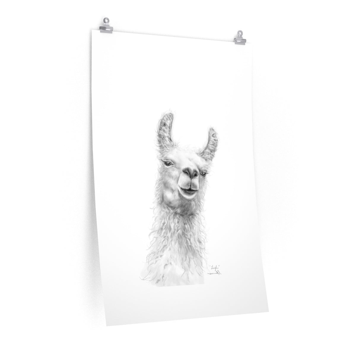 LEIGH Llama- Art Paper Print