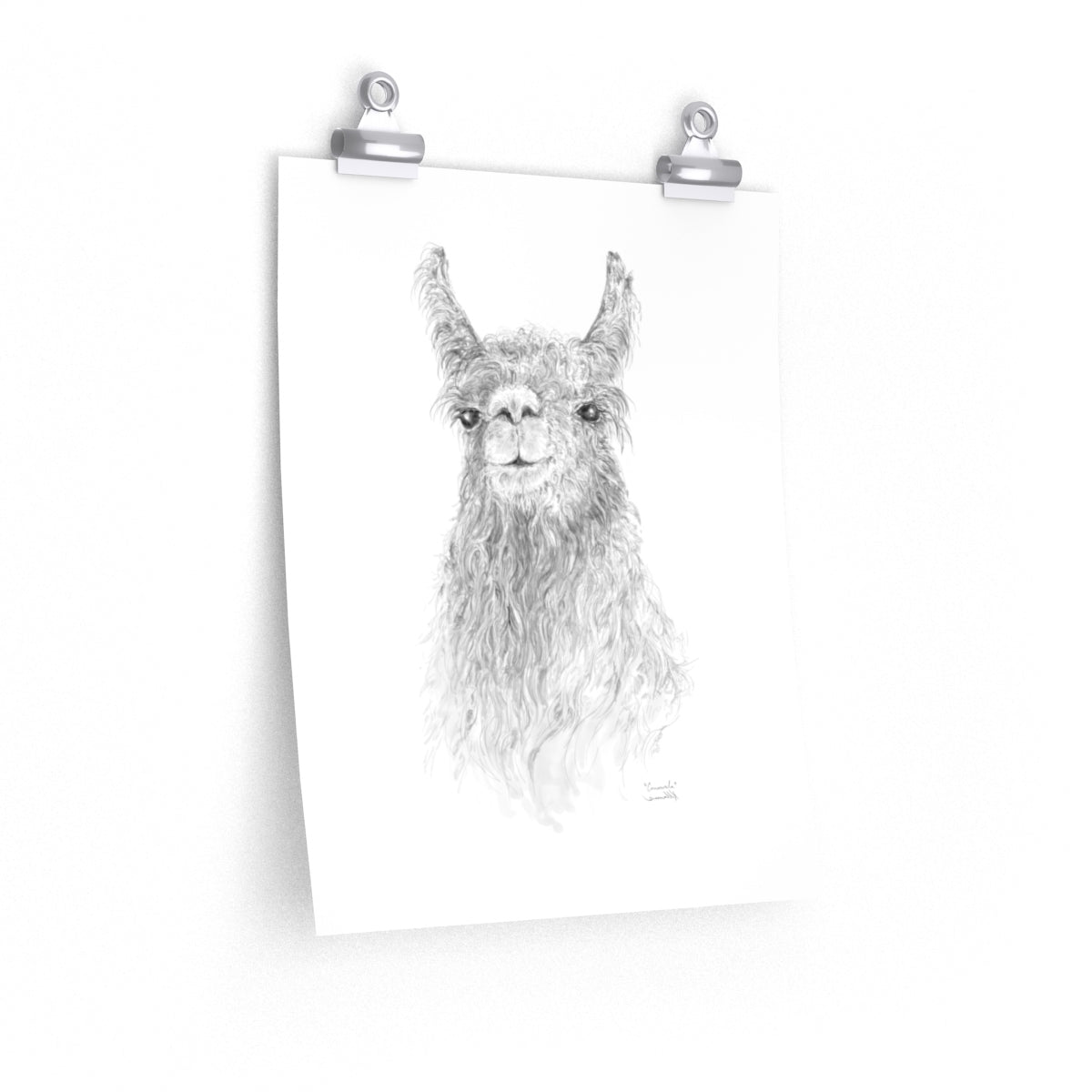 CONSWALA Llama- Art Paper Print