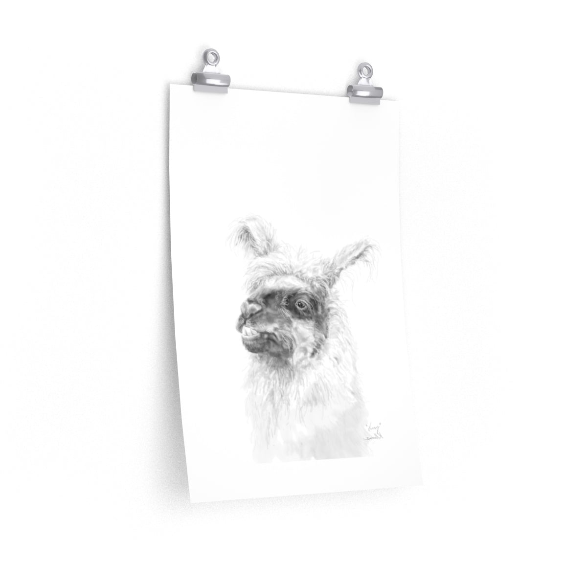 KERRY Llama- Art Paper Print