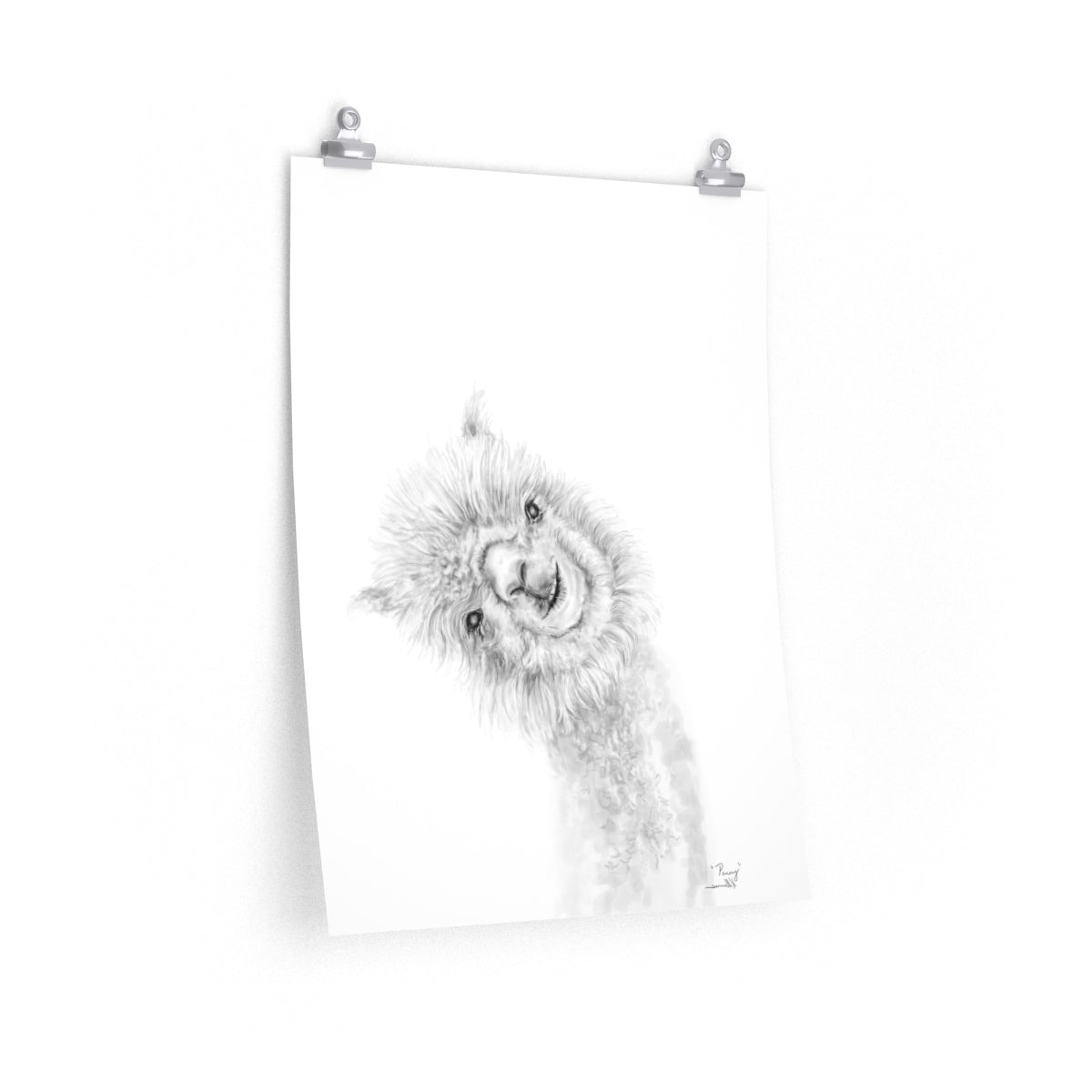 PENNY Llama- Art Paper Print