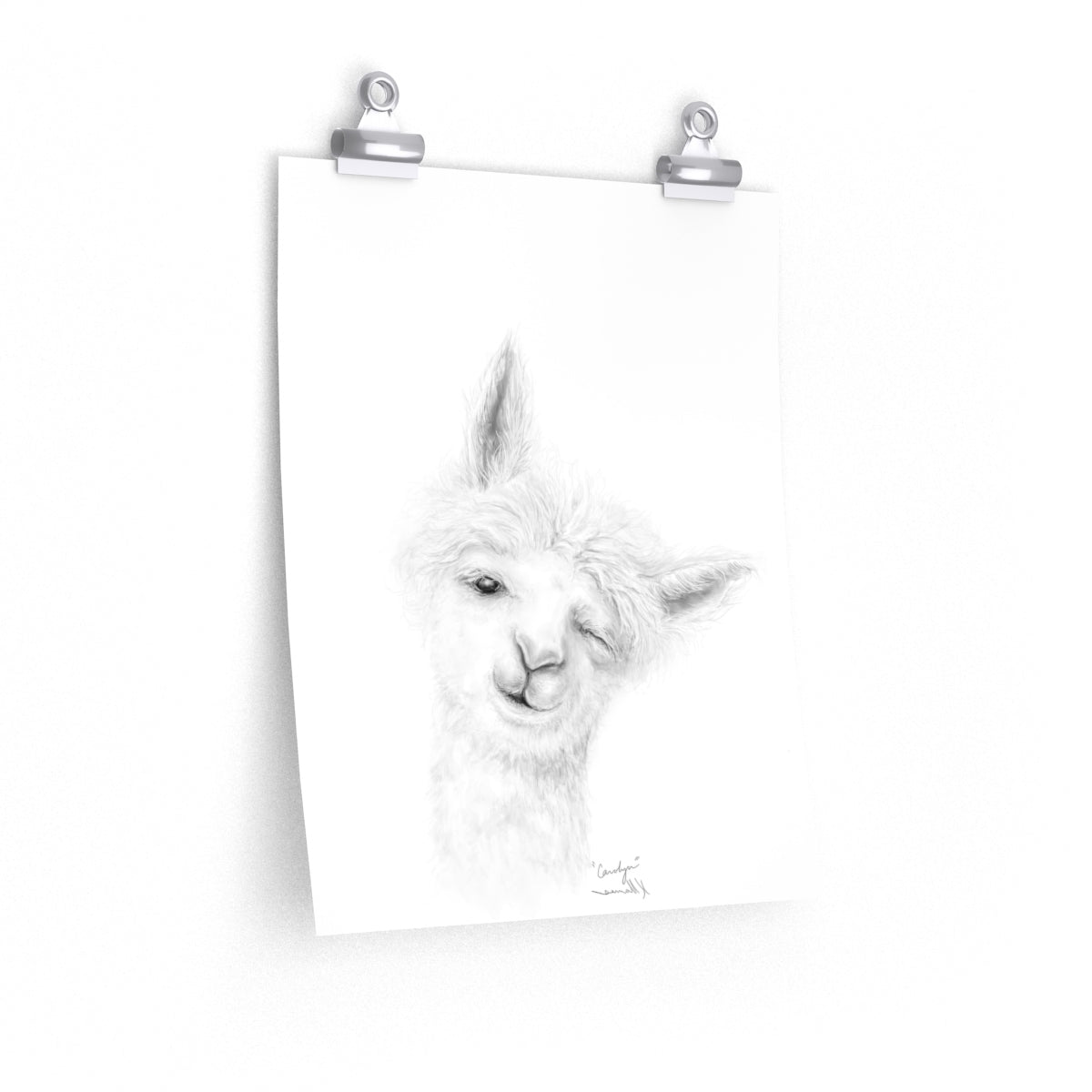 CAROLYN Llama- Art Paper Print