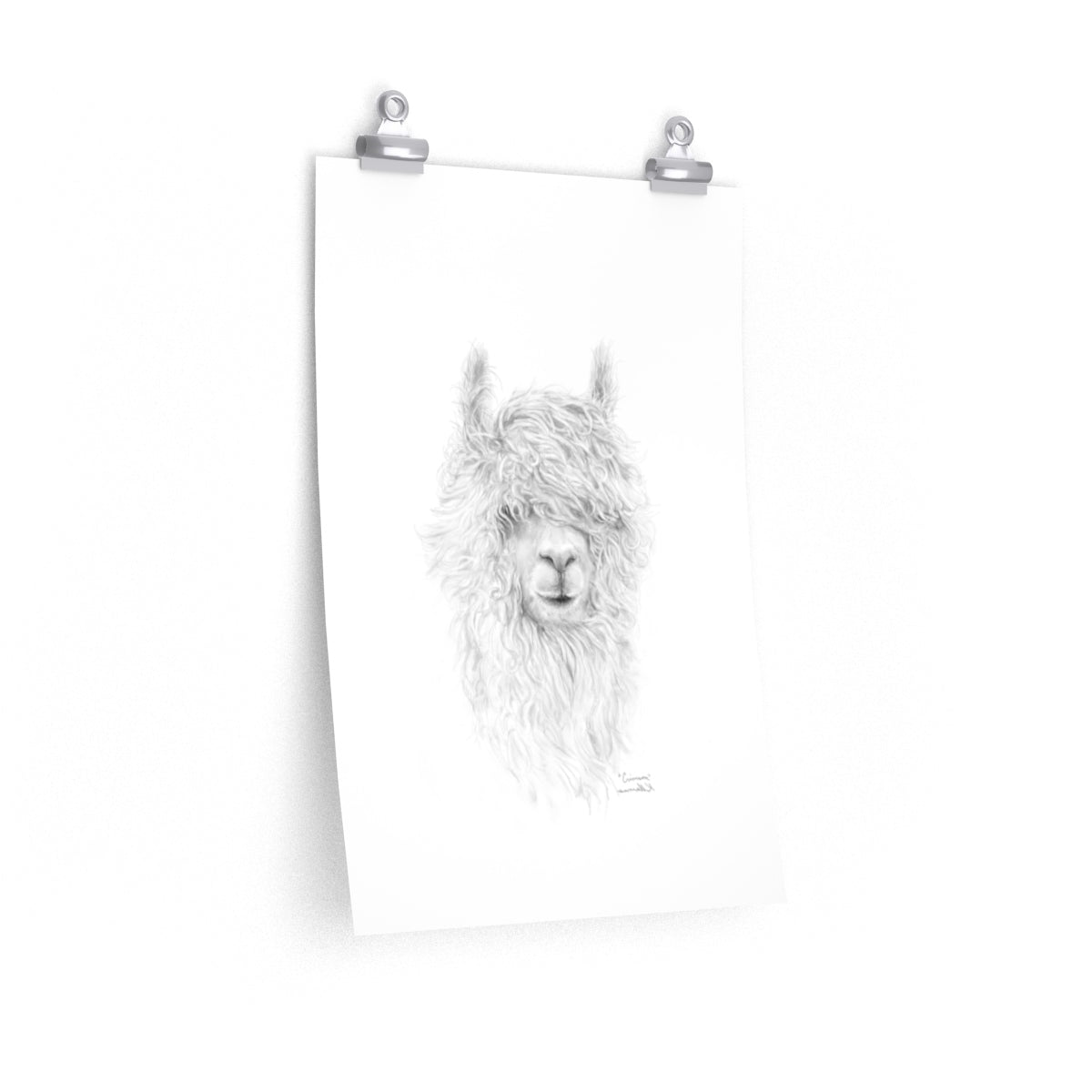 CRIMSON Llama- Art Paper Print