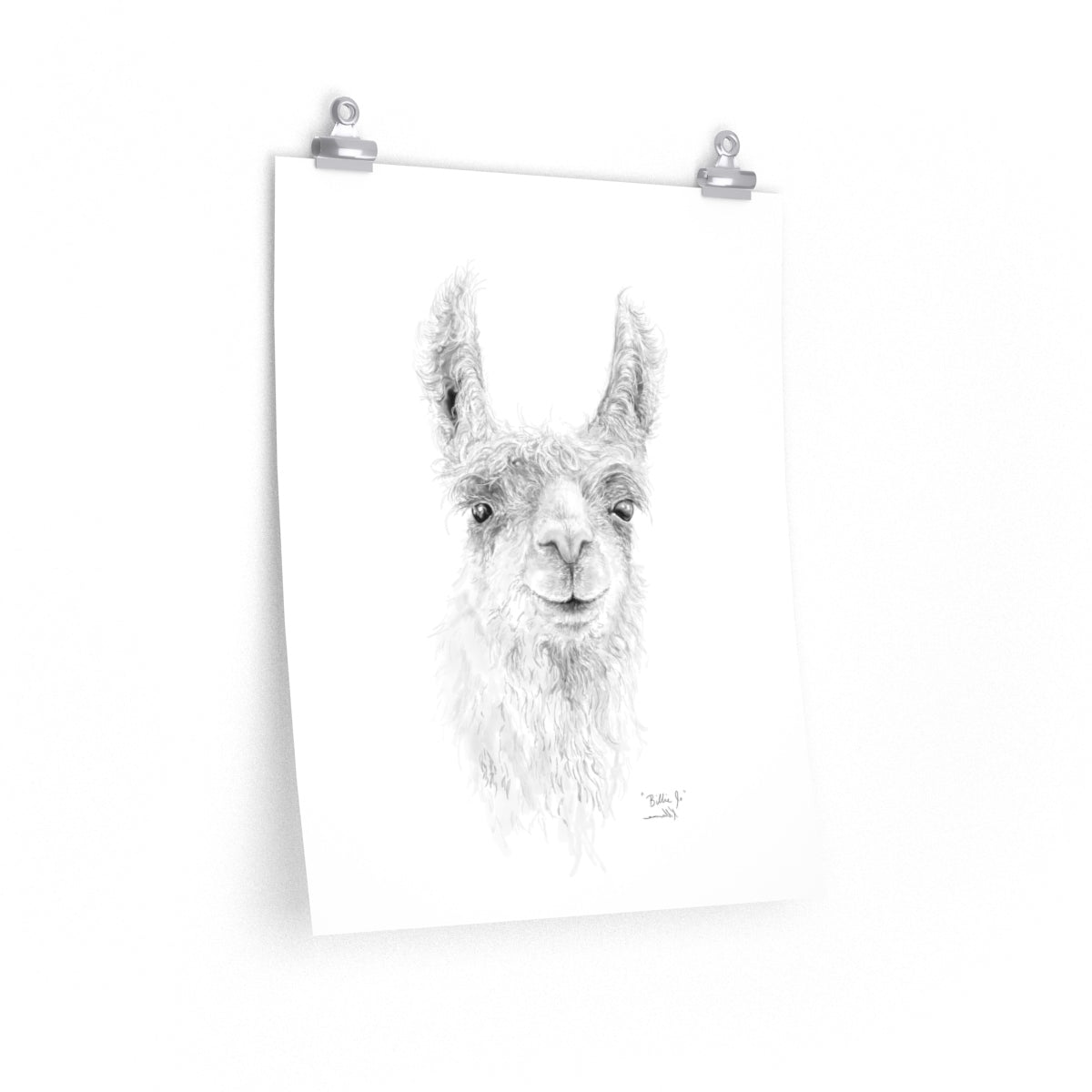 BILLIE-JO Llama- Art Paper Print
