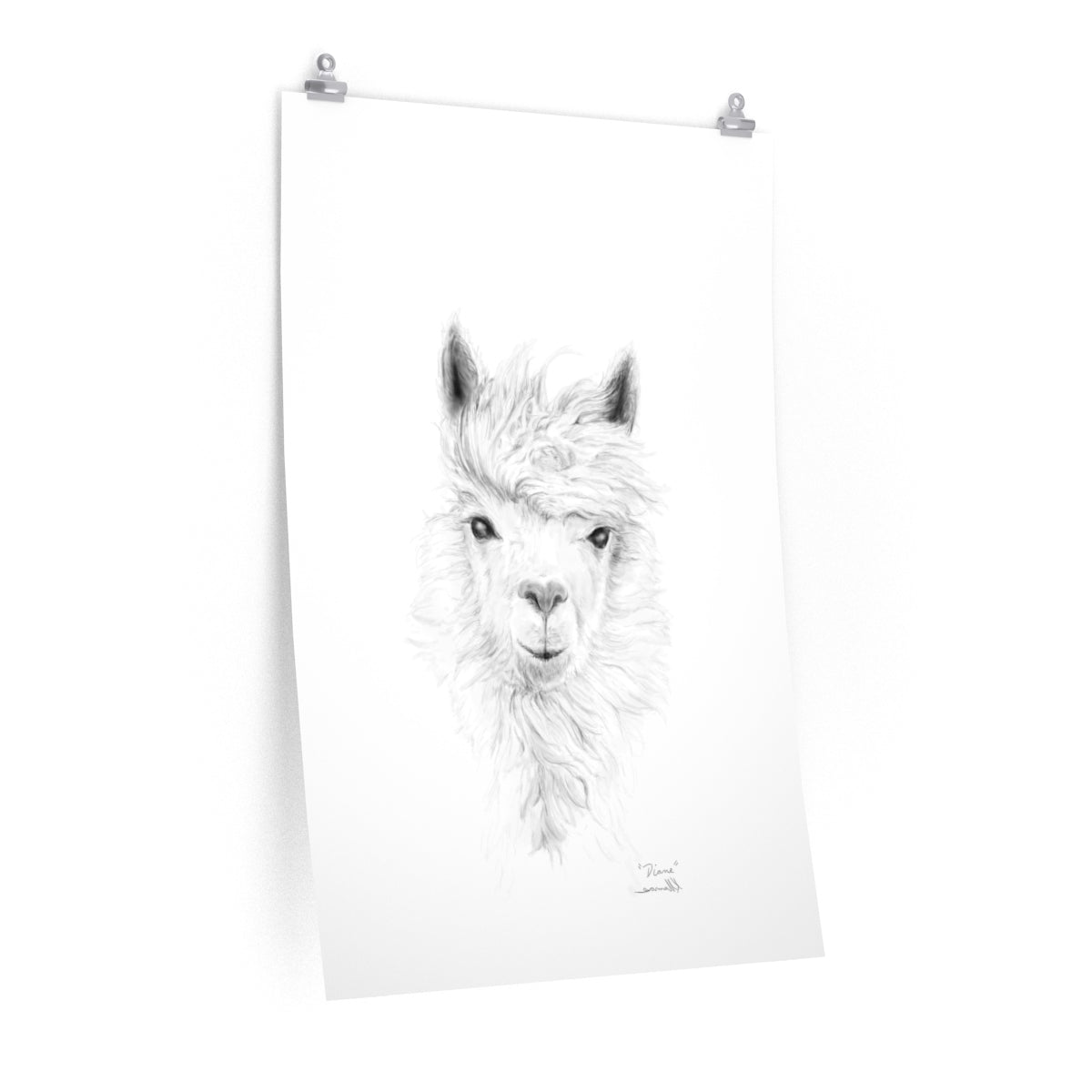 DIANE Llama- Art Paper Print