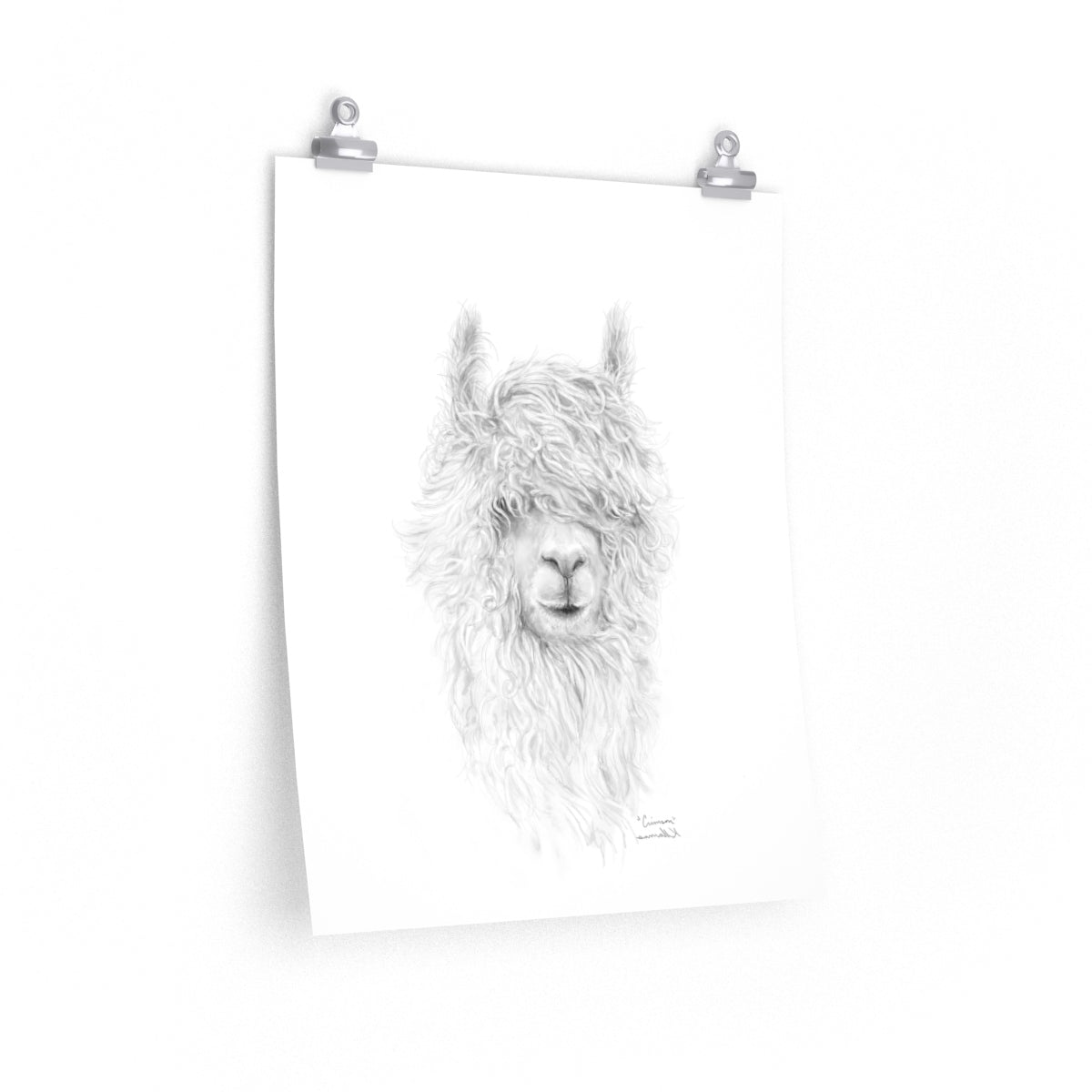 CRIMSON Llama- Art Paper Print
