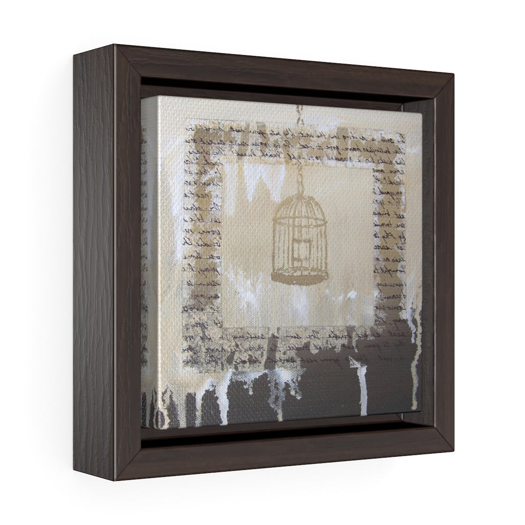 Square Framed Art Print | Lullaby: Little Birdie