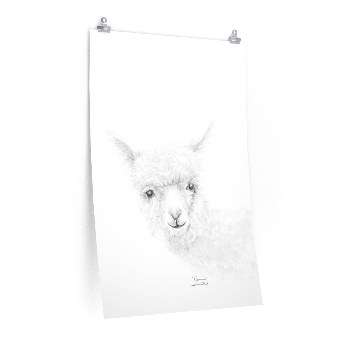 GEMMA Llama- Art Paper Print