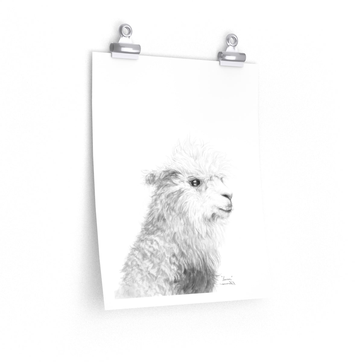LAUREN Llama- Art Paper Print