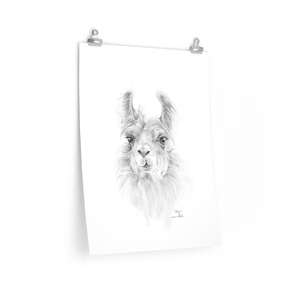 ALLYN Llama- Art Paper Print