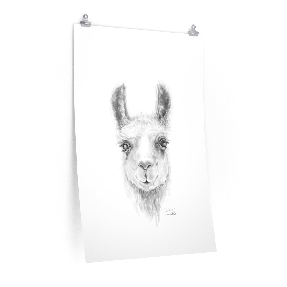 CAROLINE Llama- Art Paper Print
