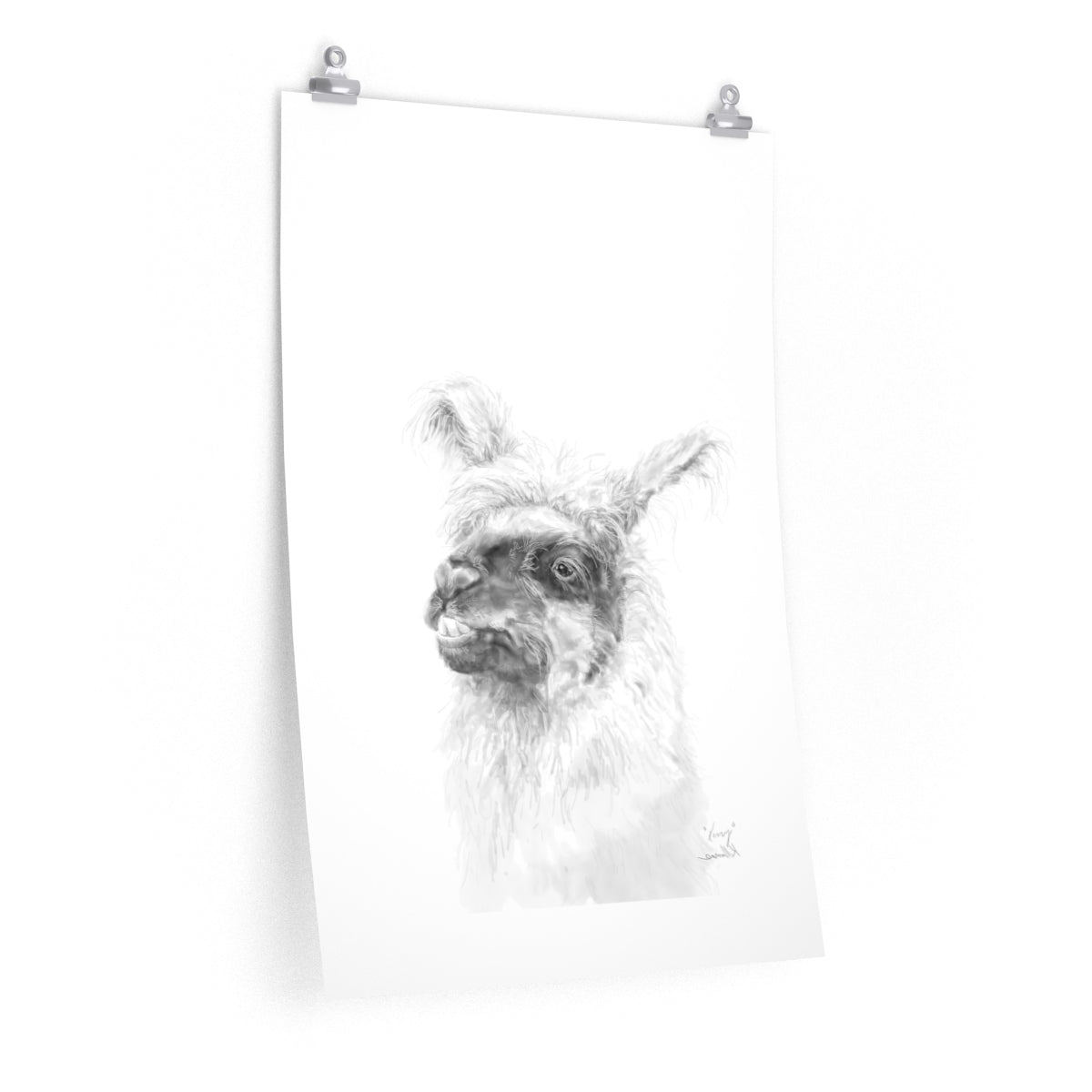 KERRY Llama- Art Paper Print