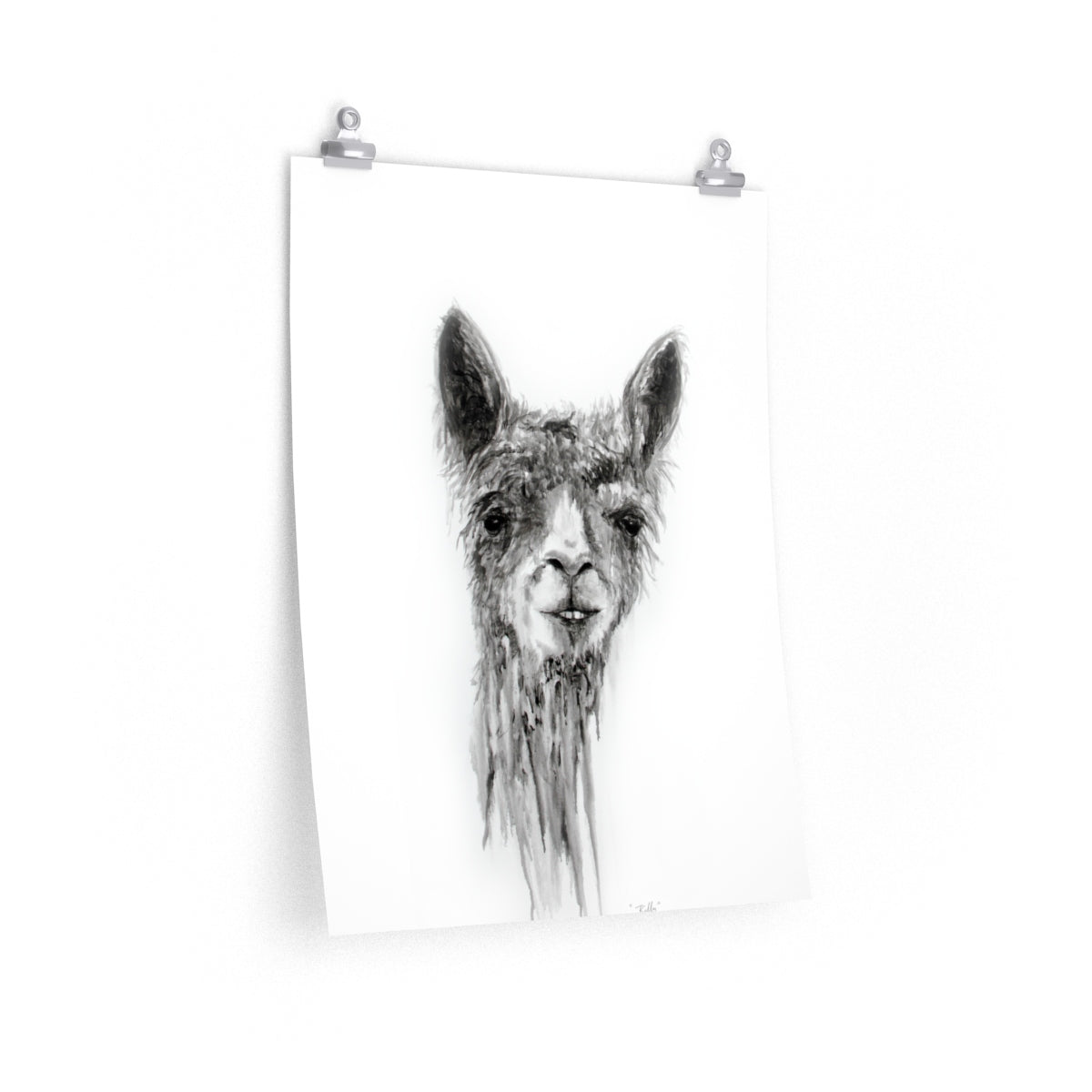 BILLY Llama- Art Paper Print