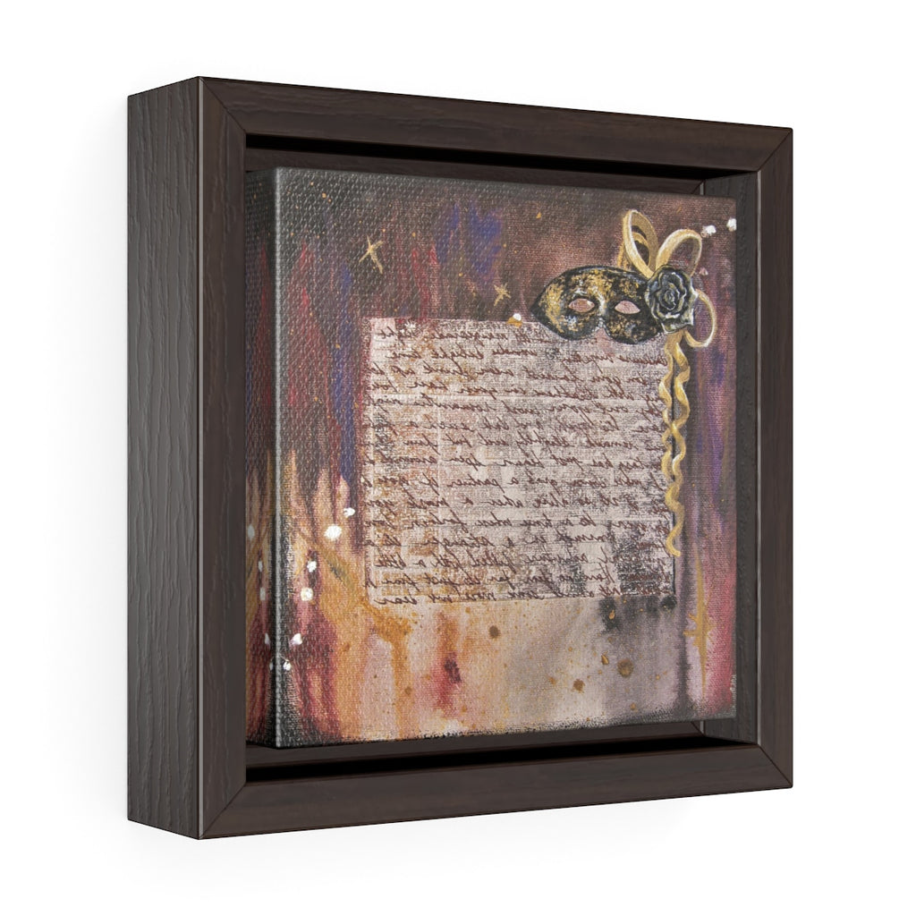 Square Framed Art Print | Lullaby: Mask 2