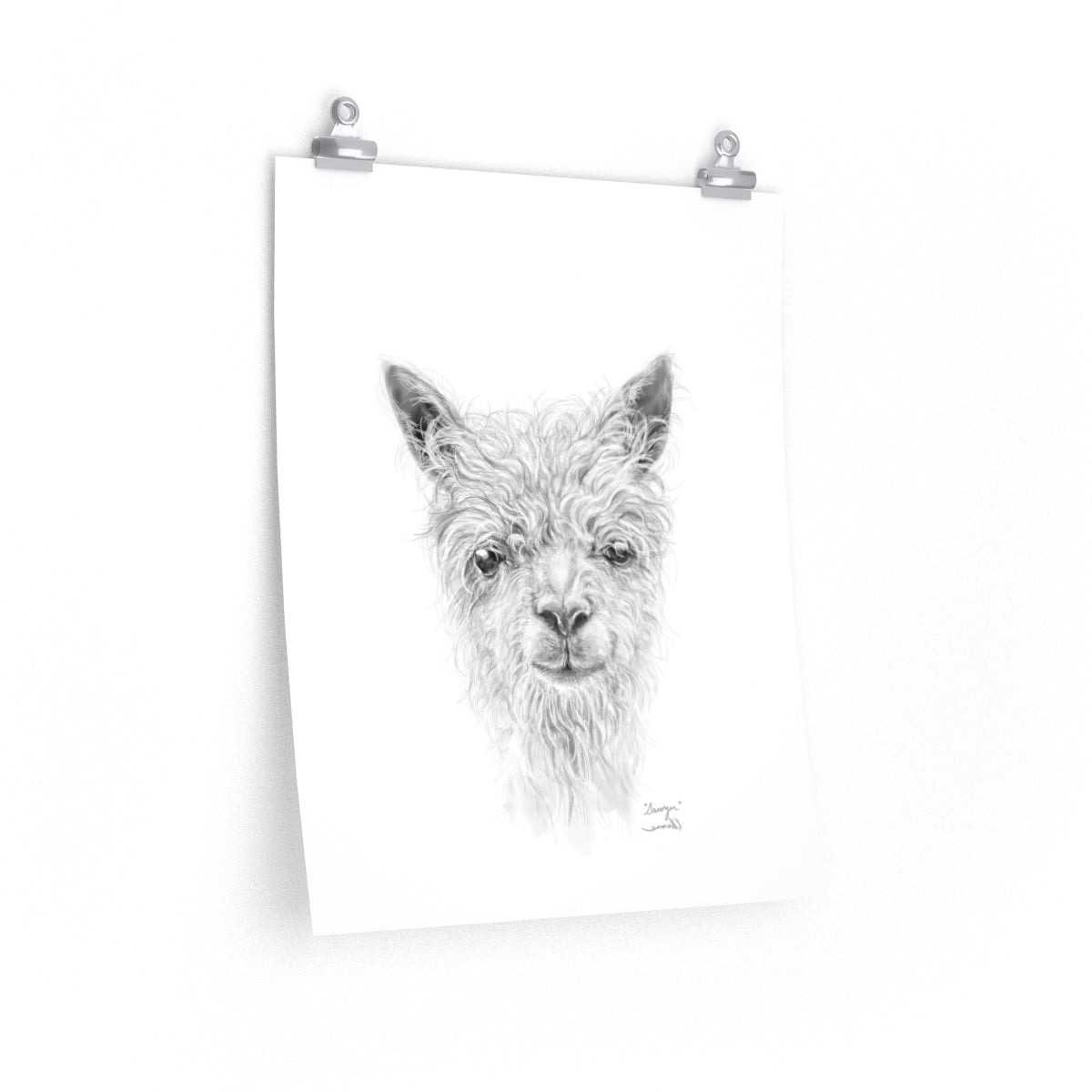 SAWYER Llama- Art Paper Print