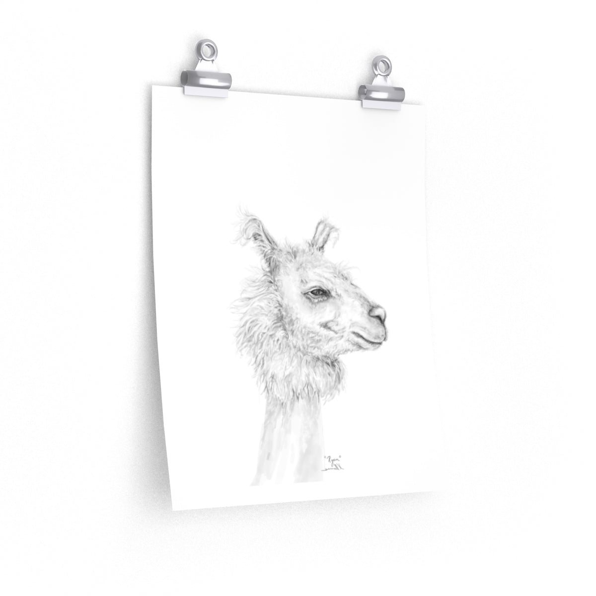 RYAN Llama- Art Paper Print