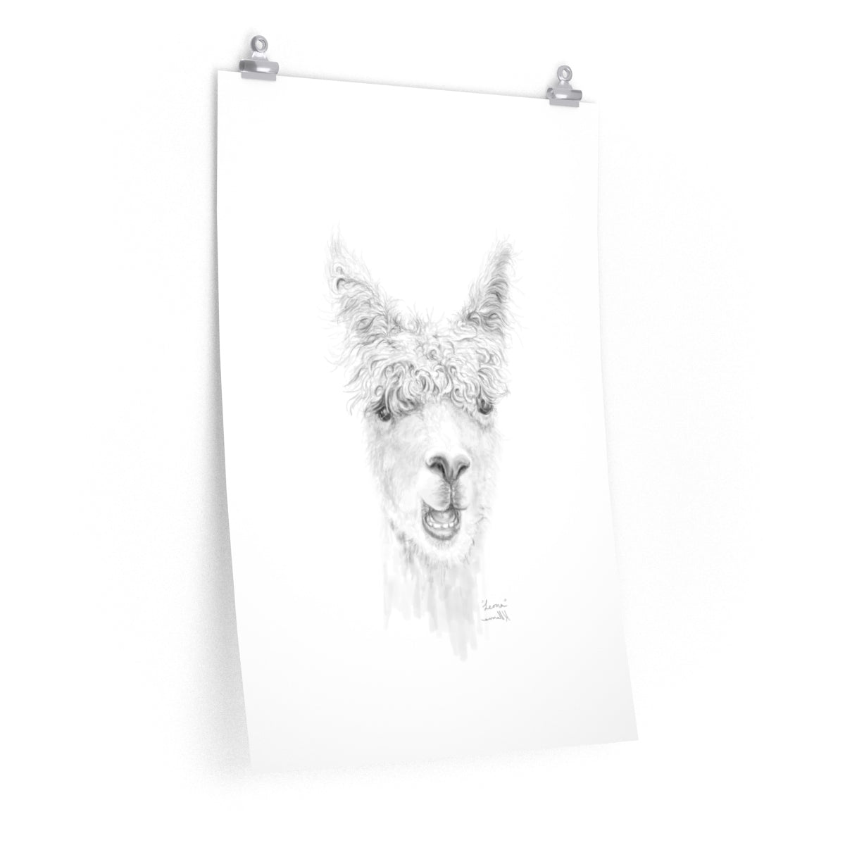 LEONA Llama- Art Paper Print