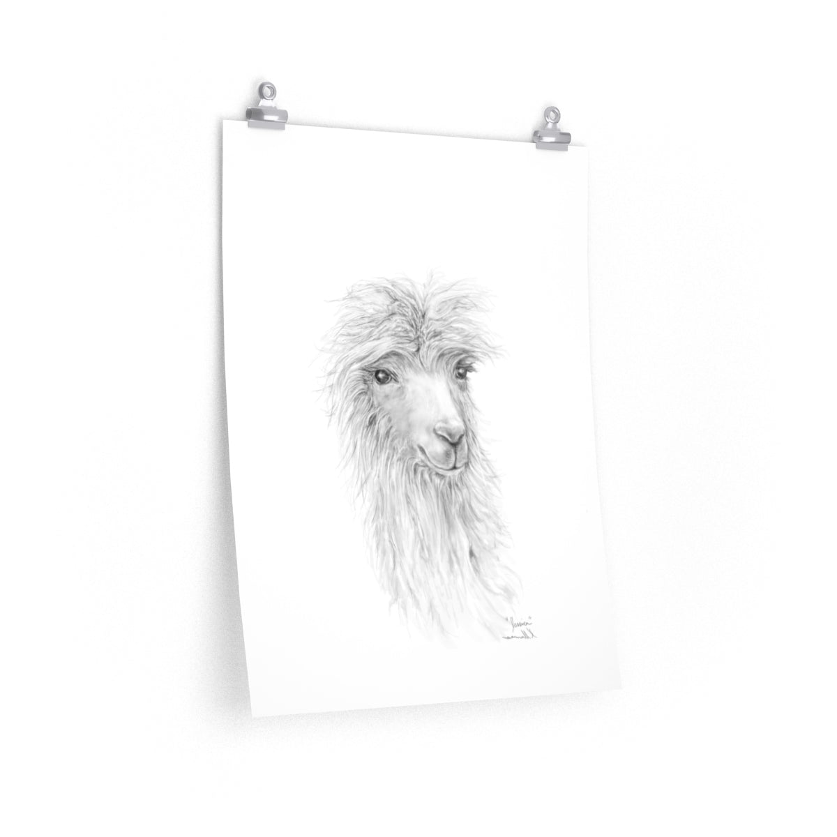 JESSICA Llama- Art Paper Print