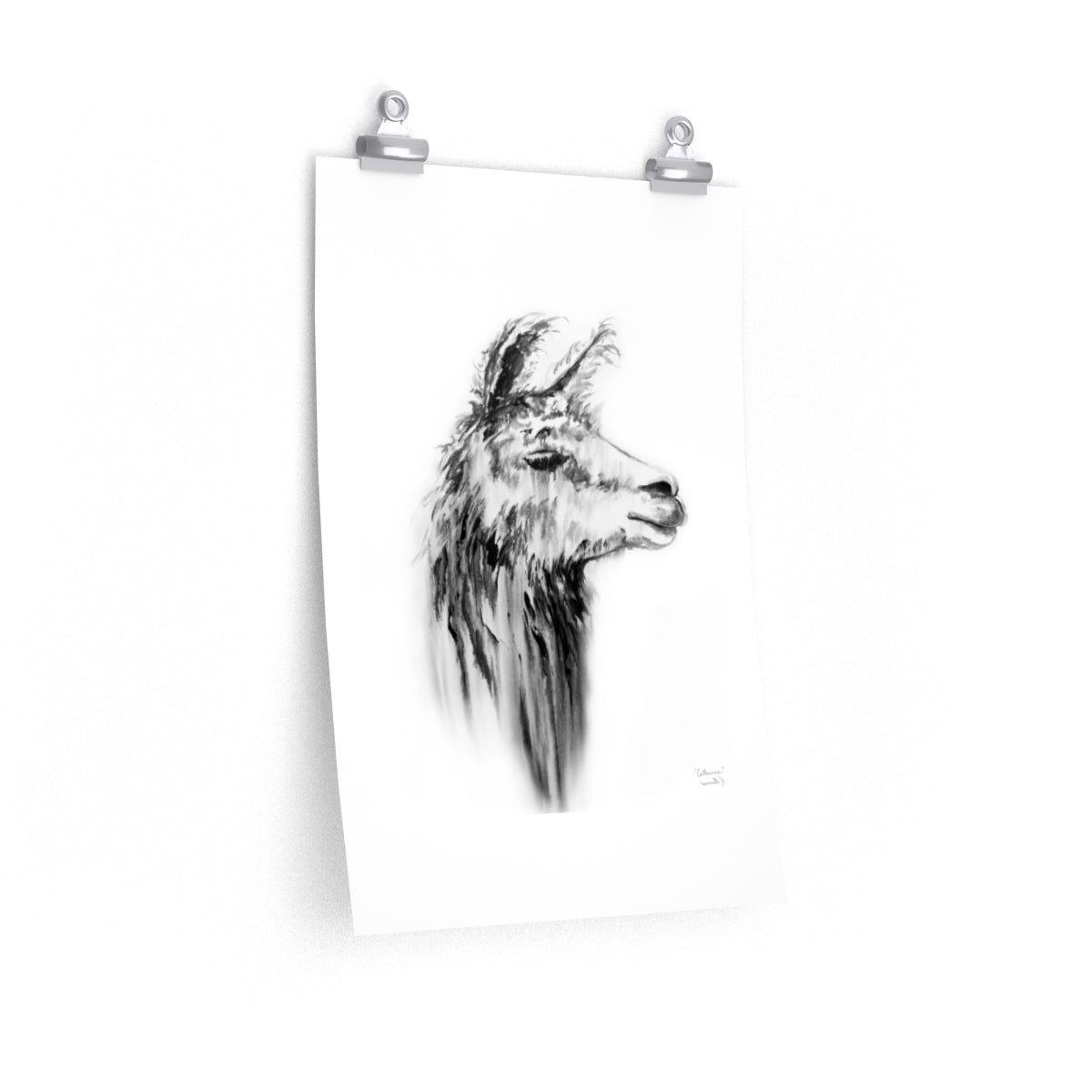 CATHERINE Llama- Art Paper Print