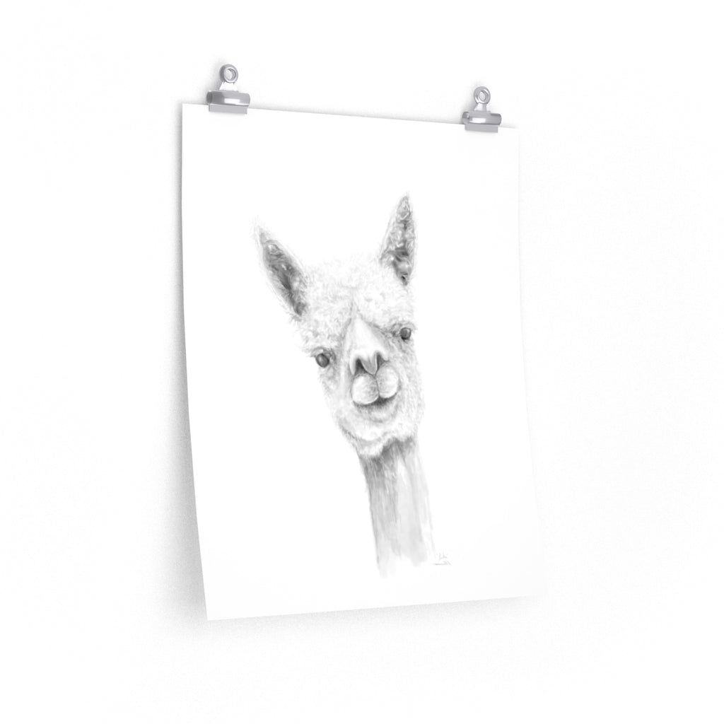 LUKE Llama- Art Paper Print