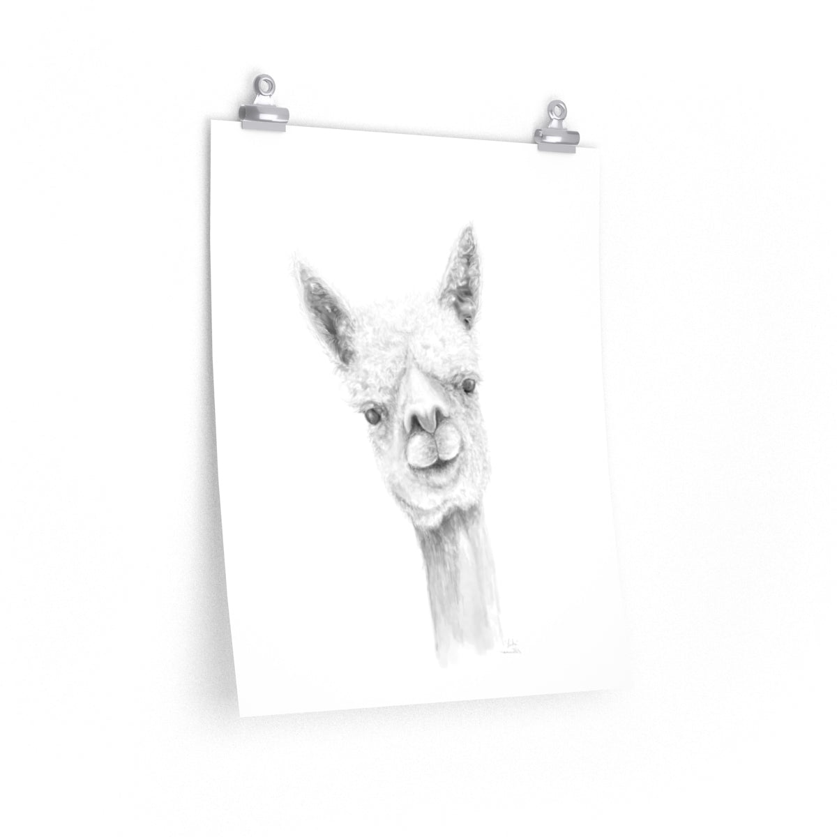 LUKE Llama- Art Paper Print