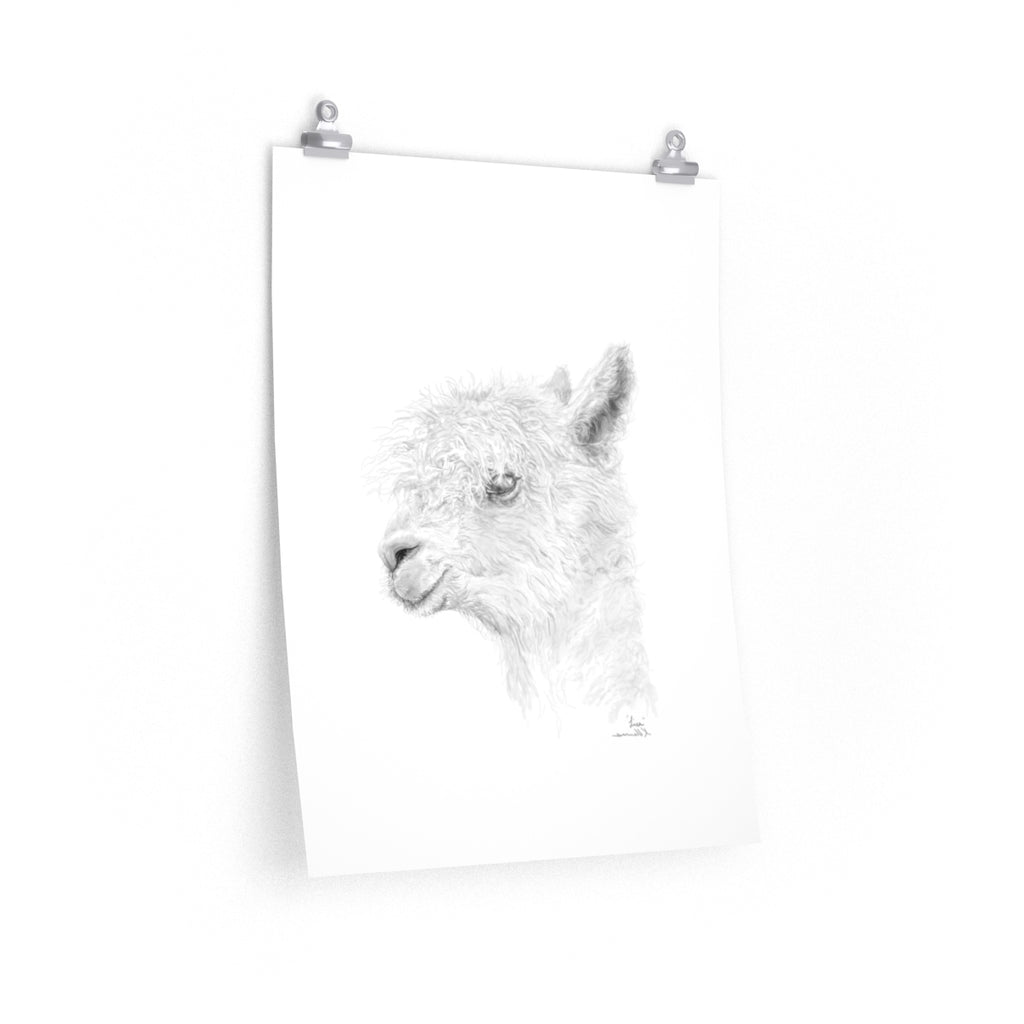 LISA Llama- Art Paper Print