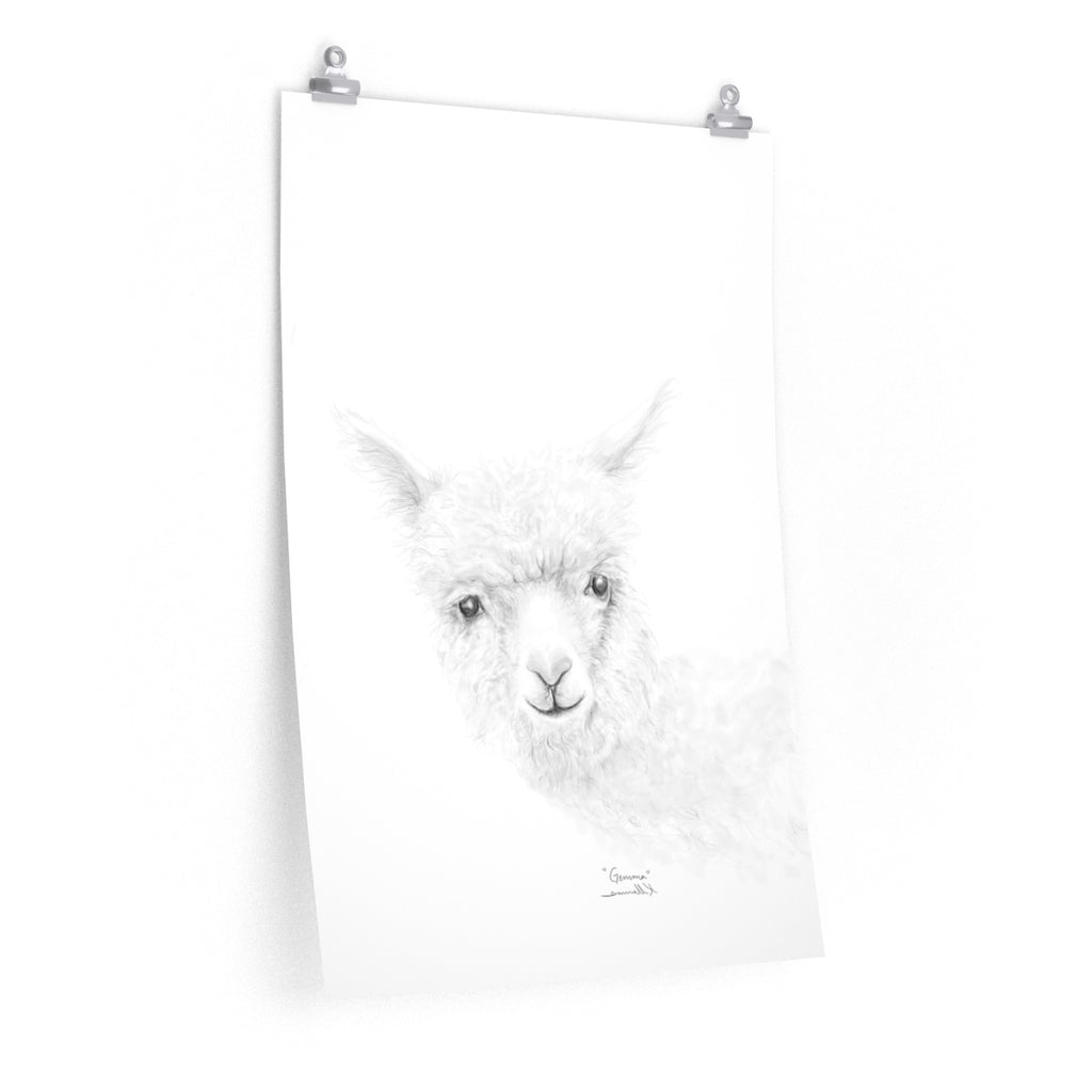 GEMMA Llama- Art Paper Print