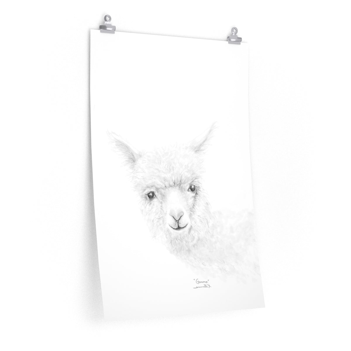 GEMMA Llama- Art Paper Print
