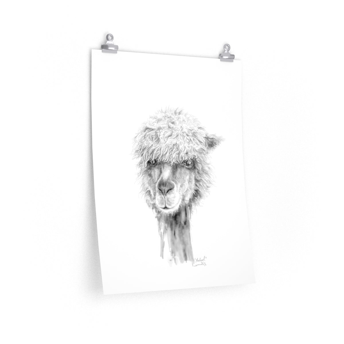 MICHAEL Llama- Art Paper Print