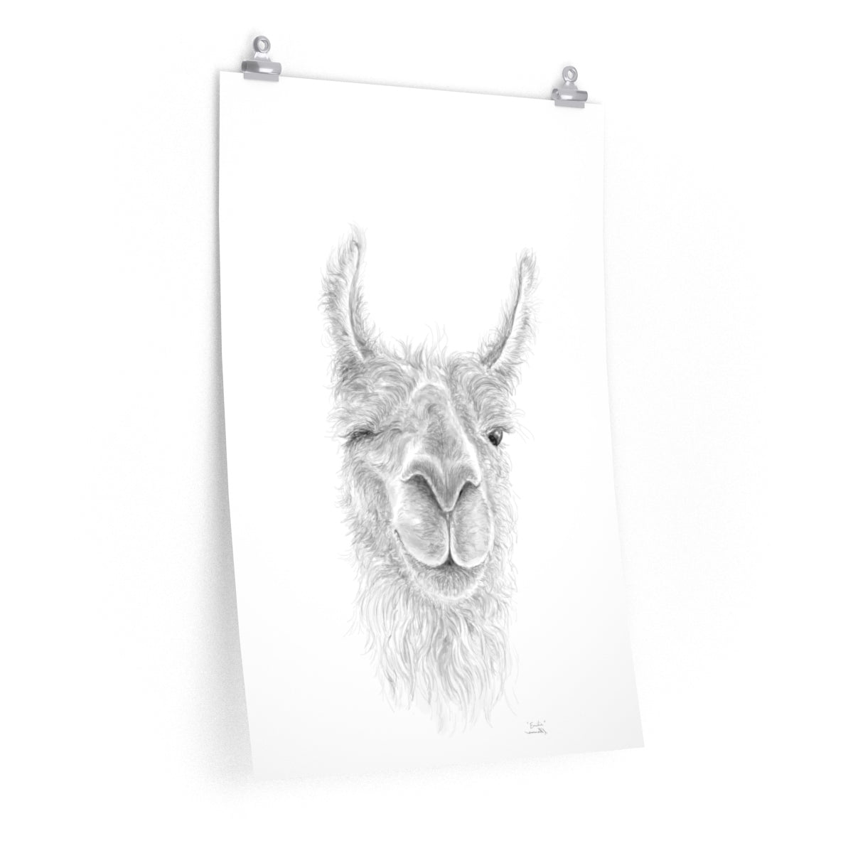 EMILIE Llama- Art Paper Print