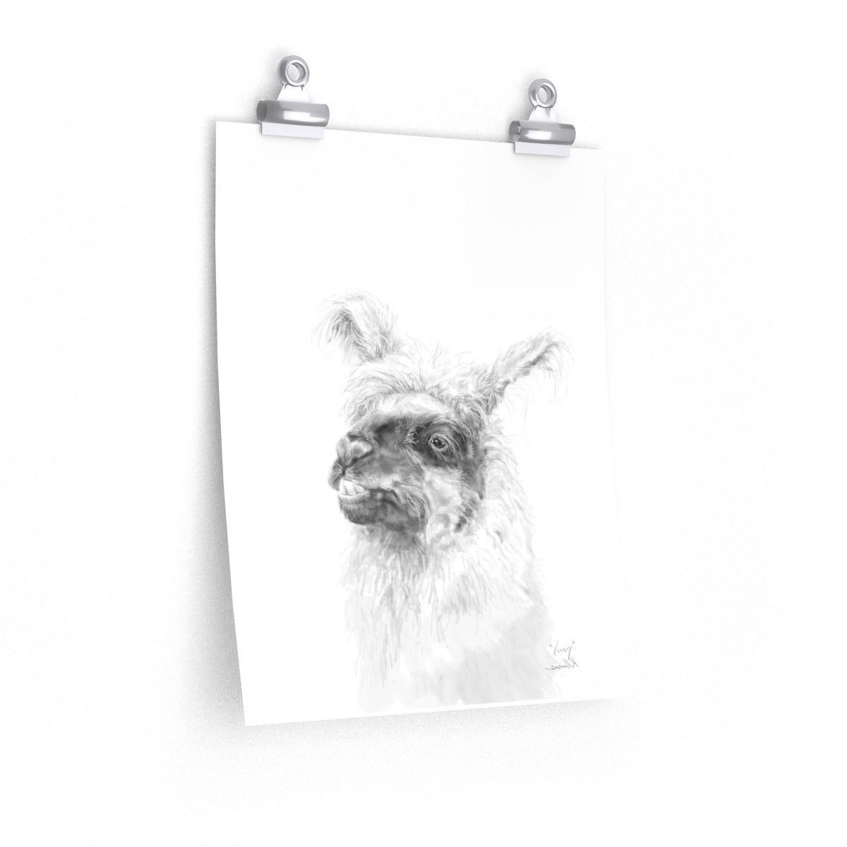 KERRY Llama- Art Paper Print