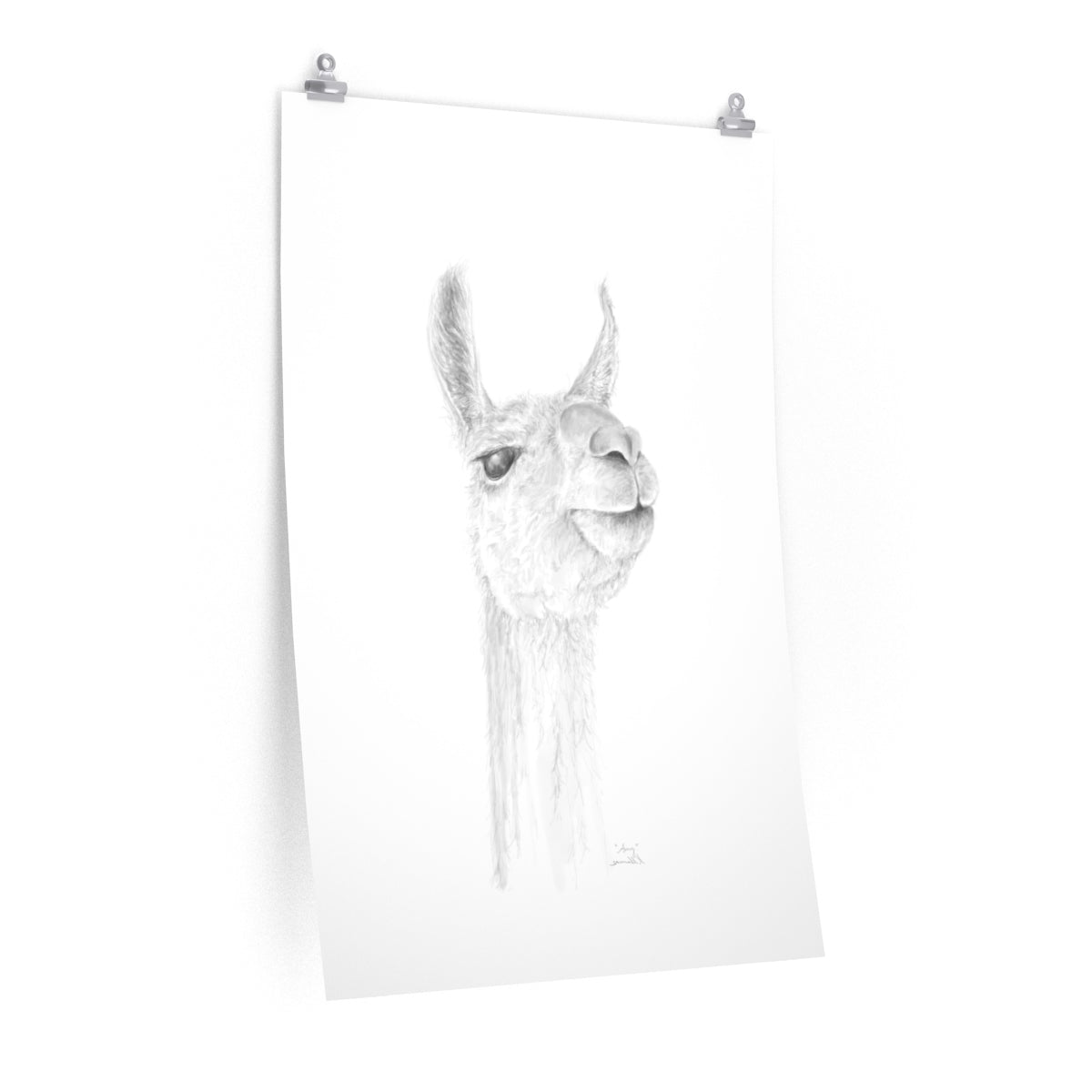 AMY Llama- Art Paper Print