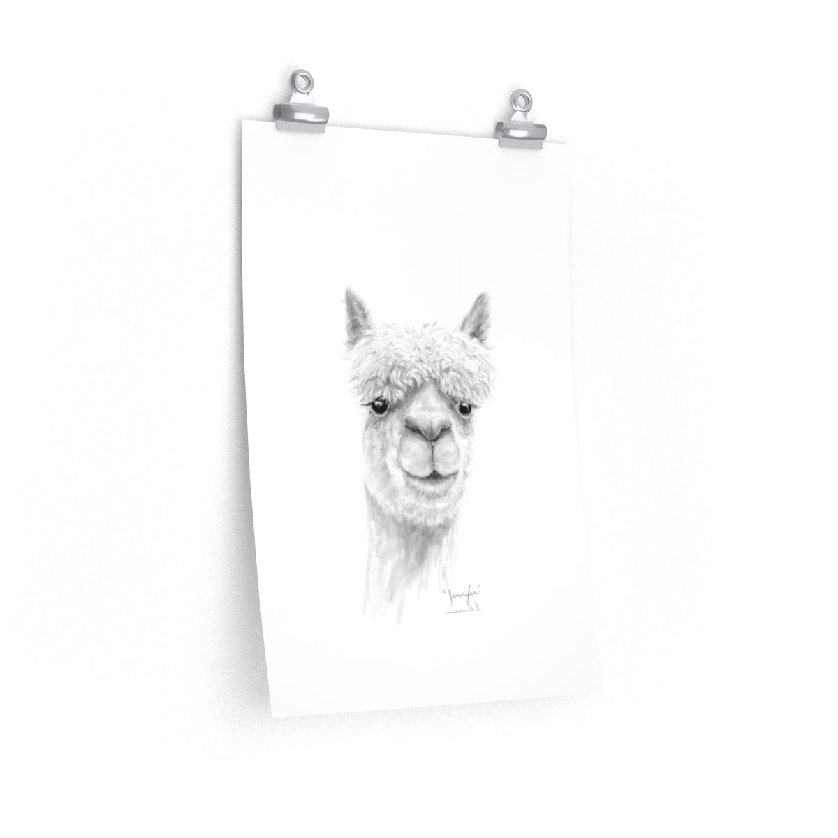 JENNIFER Llama- Art Paper Print