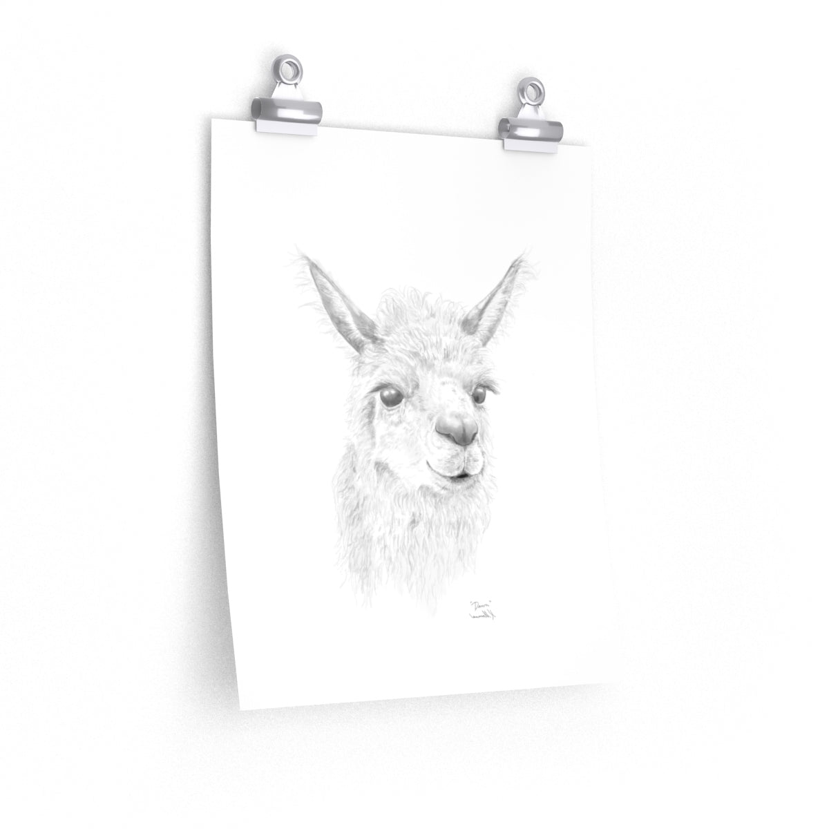 Dawn Llama- Art Paper Print