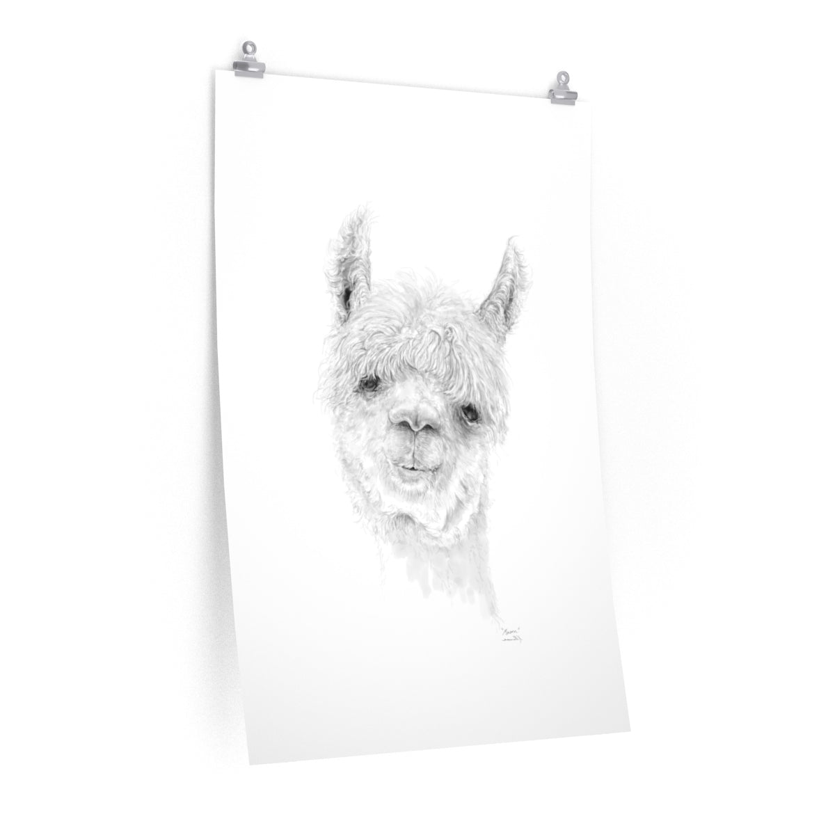 MASON Llama- Art Paper Print