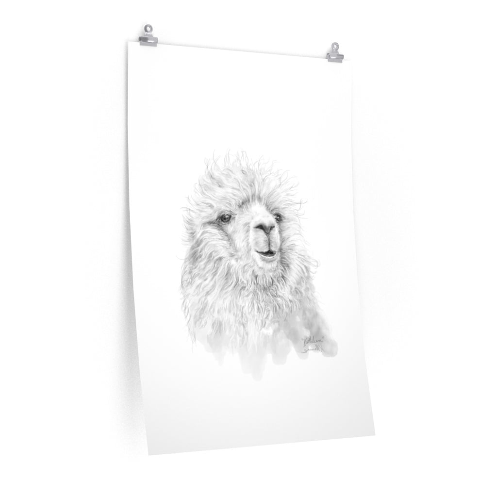 KATHLEEN Llama- Art Paper Print