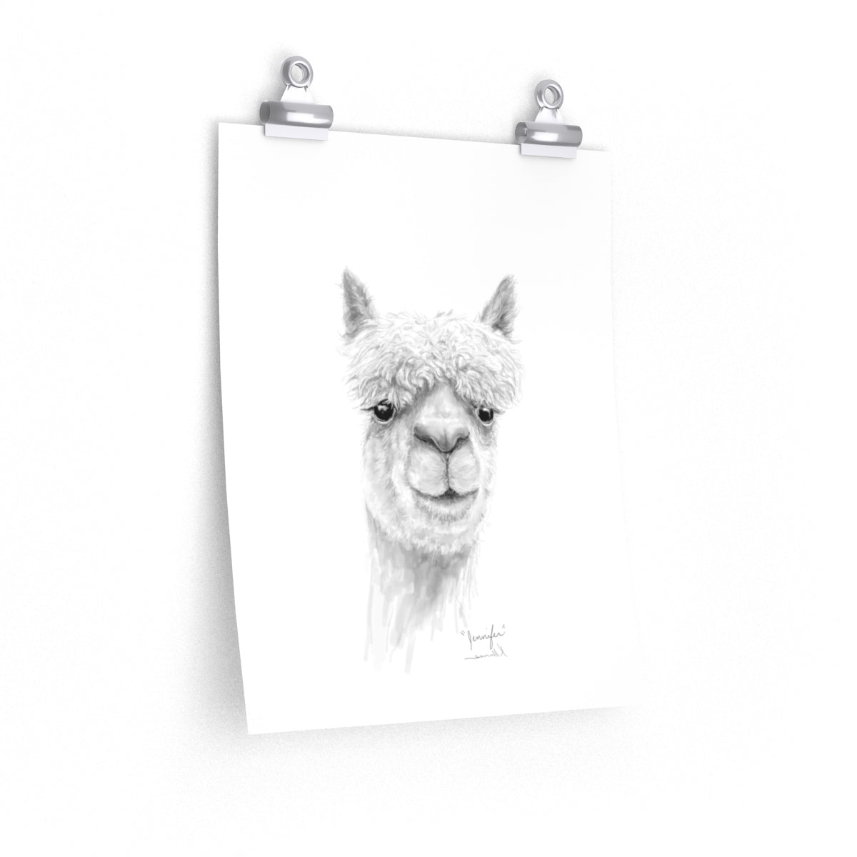 JENNIFER Llama- Art Paper Print