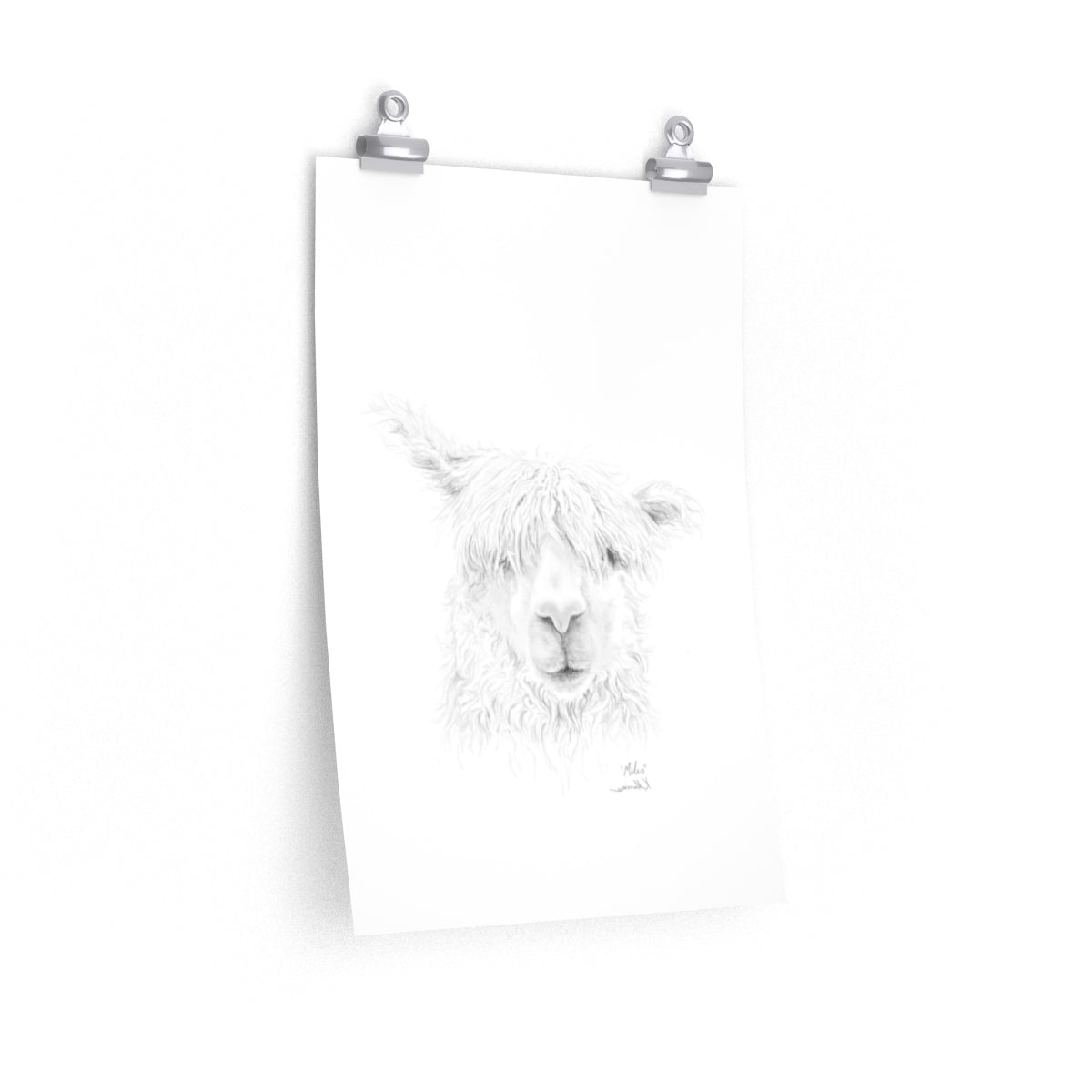 MILES Llama- Art Paper Print