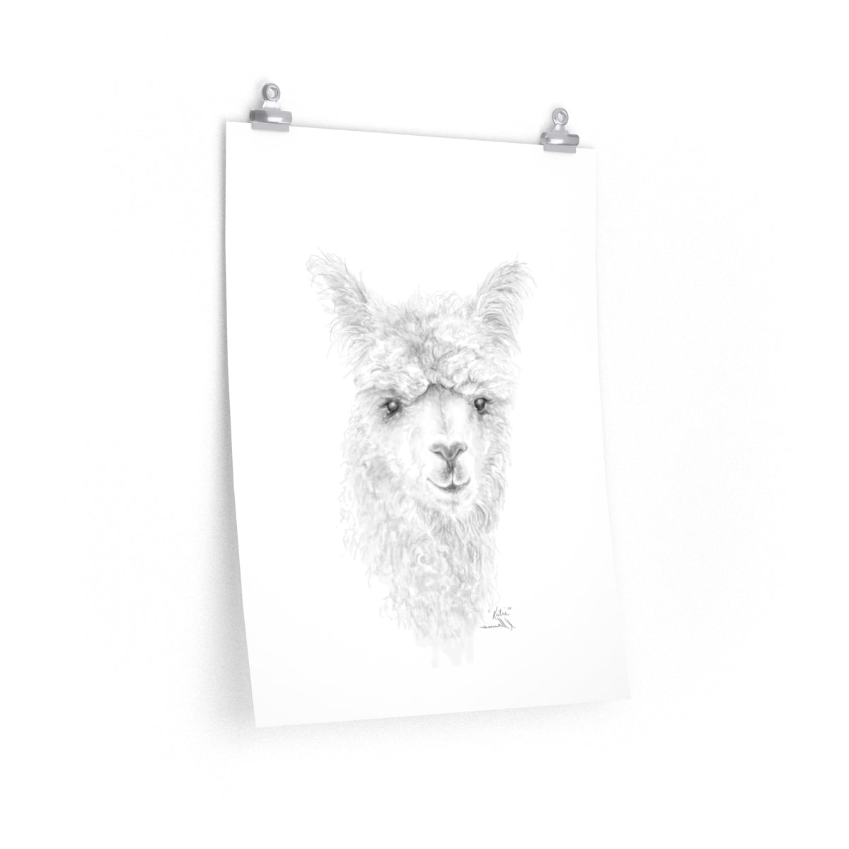 KATIE Llama- Art Paper Print