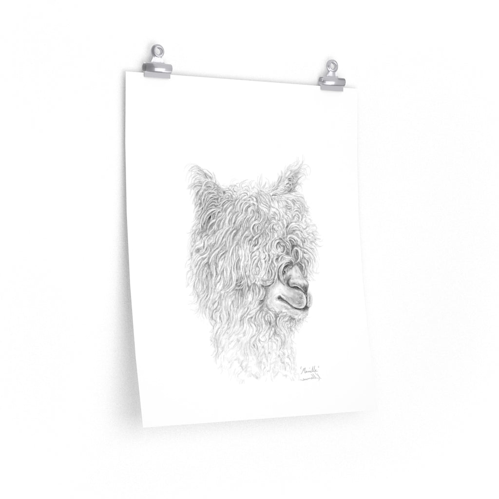 MARIELLE Llama- Art Paper Print
