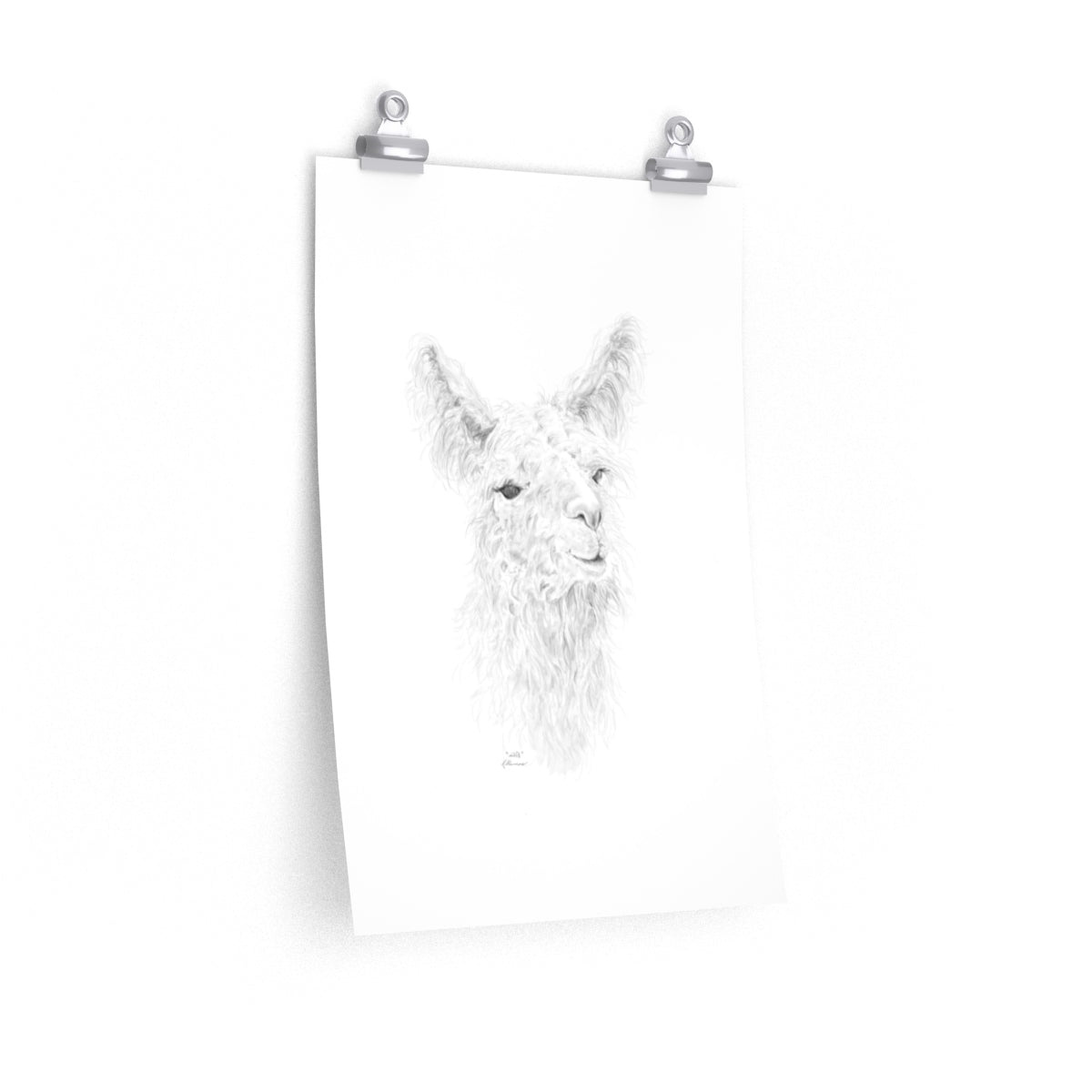 ELLIE Llama- Art Paper Print