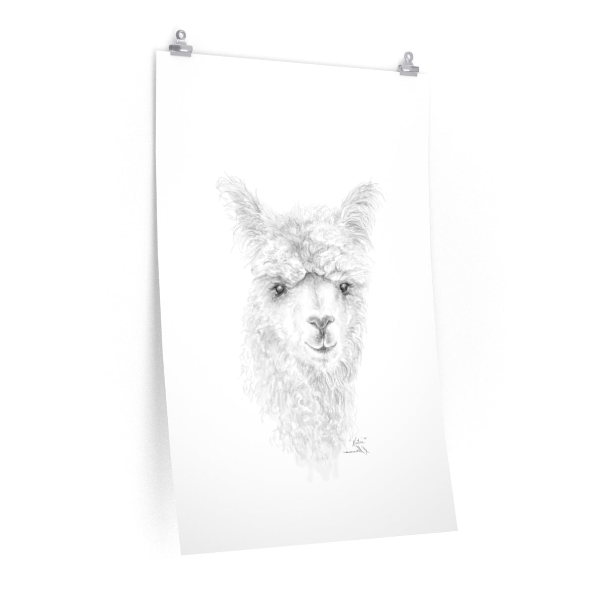 KATIE Llama- Art Paper Print